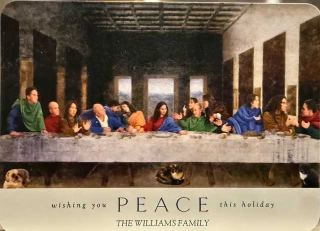 An earlier family Christmas card, edited by Cassia.