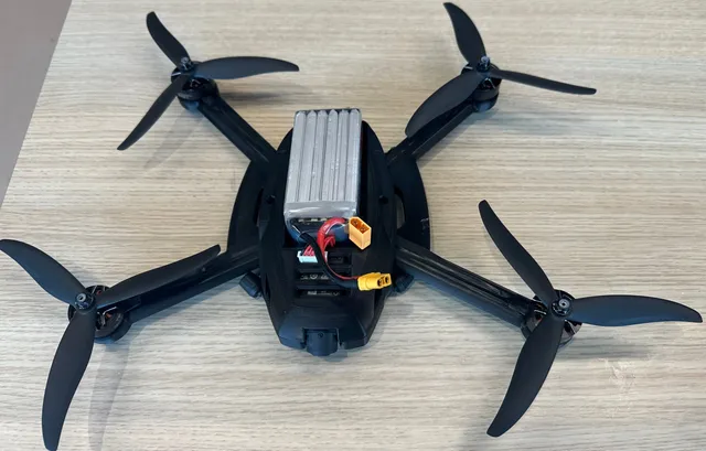 The finished v2 drone, fourth angle.